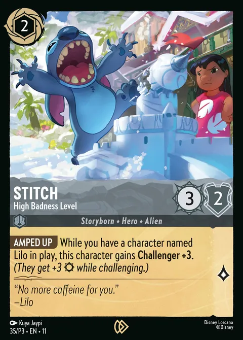 Stitch — High Badness Level Disney Lorcana card