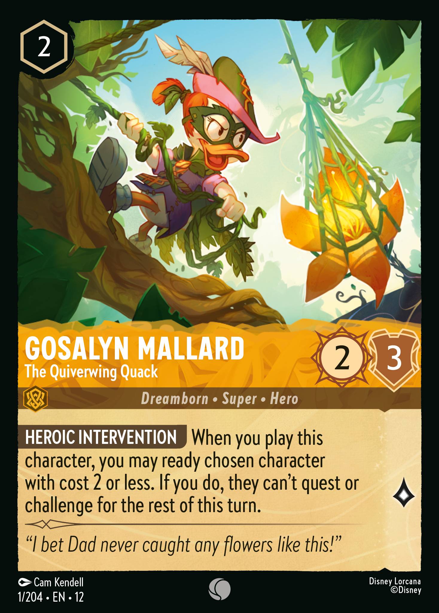 Gosalyn Mallard — The Quiverwing Quack Disney Lorcana card