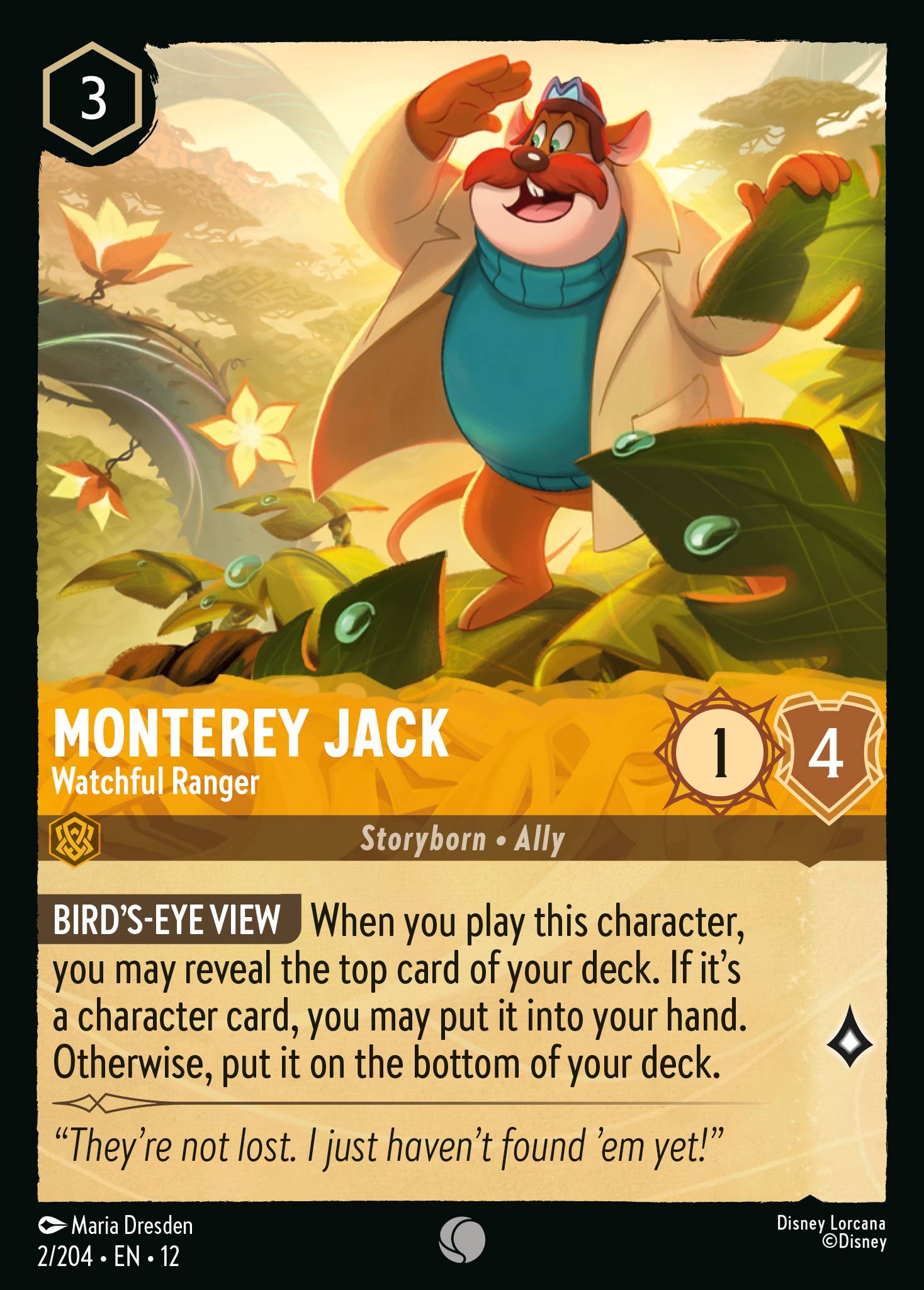 Monterey Jack — Watchful Ranger Disney Lorcana card