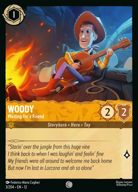 Woody — Waiting for a Friend Disney Lorcana card