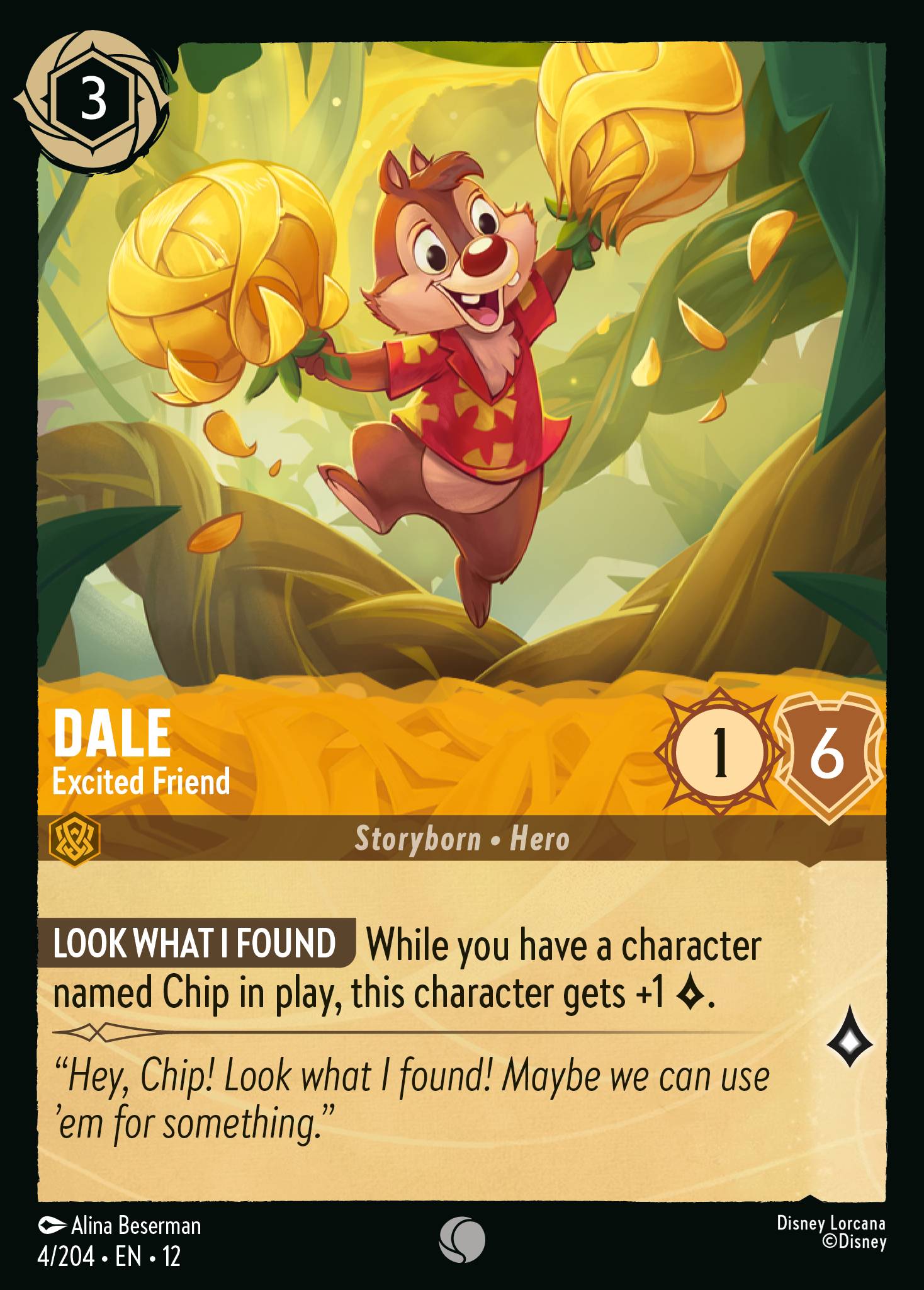 Dale — Excited Friend Disney Lorcana card