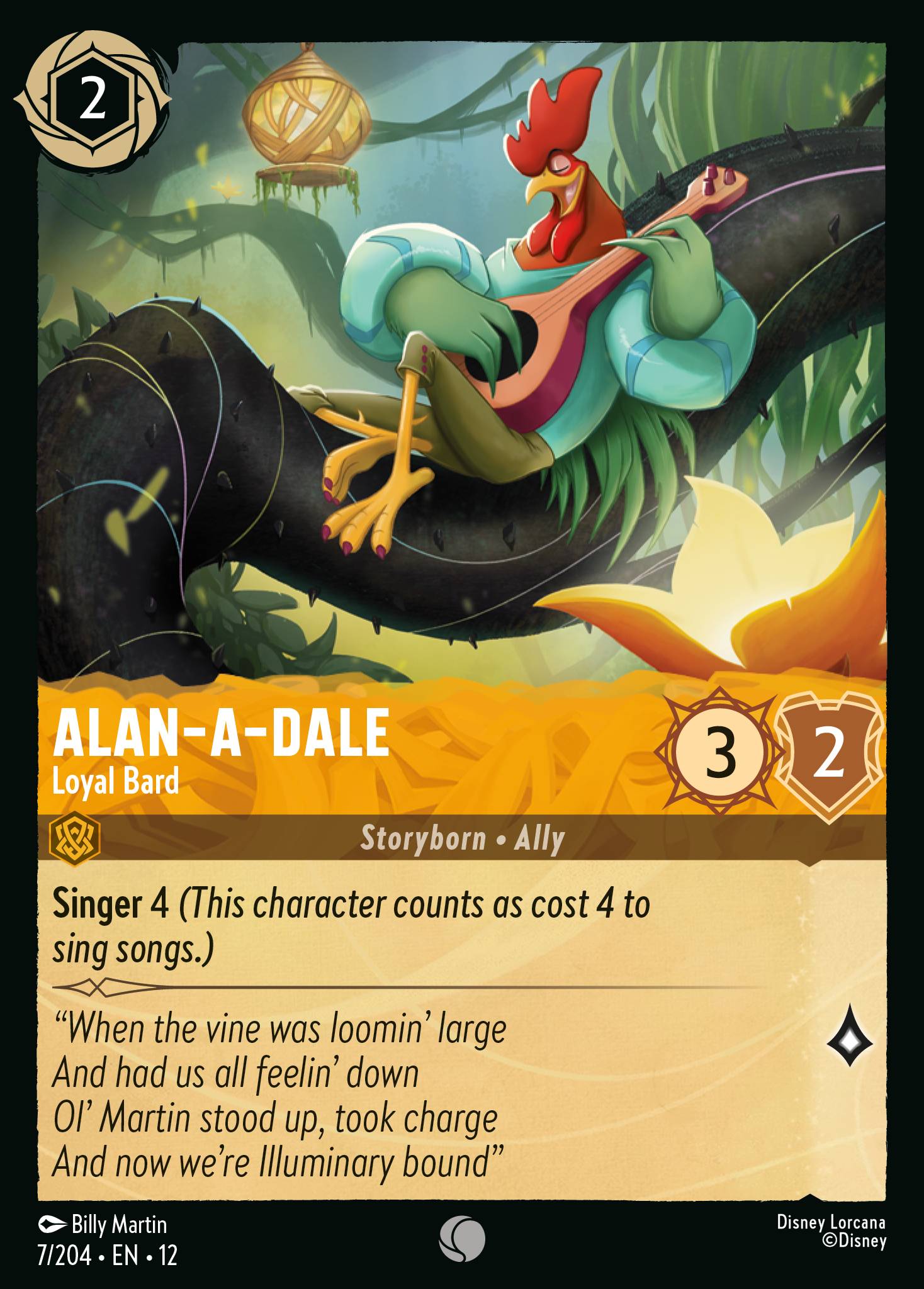 Alan-a-Dale — Loyal Bard Disney Lorcana card