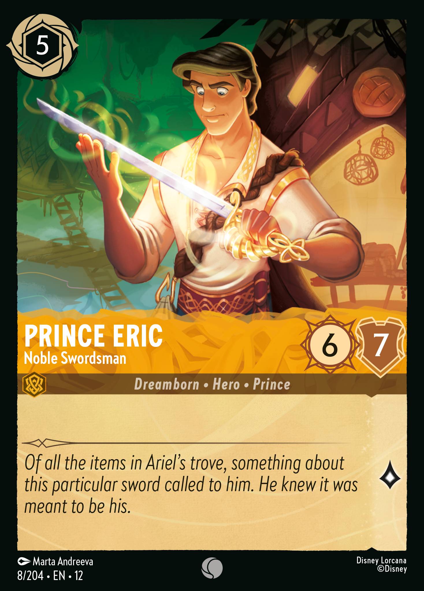 Prince Eric — Noble Swordsman Disney Lorcana card