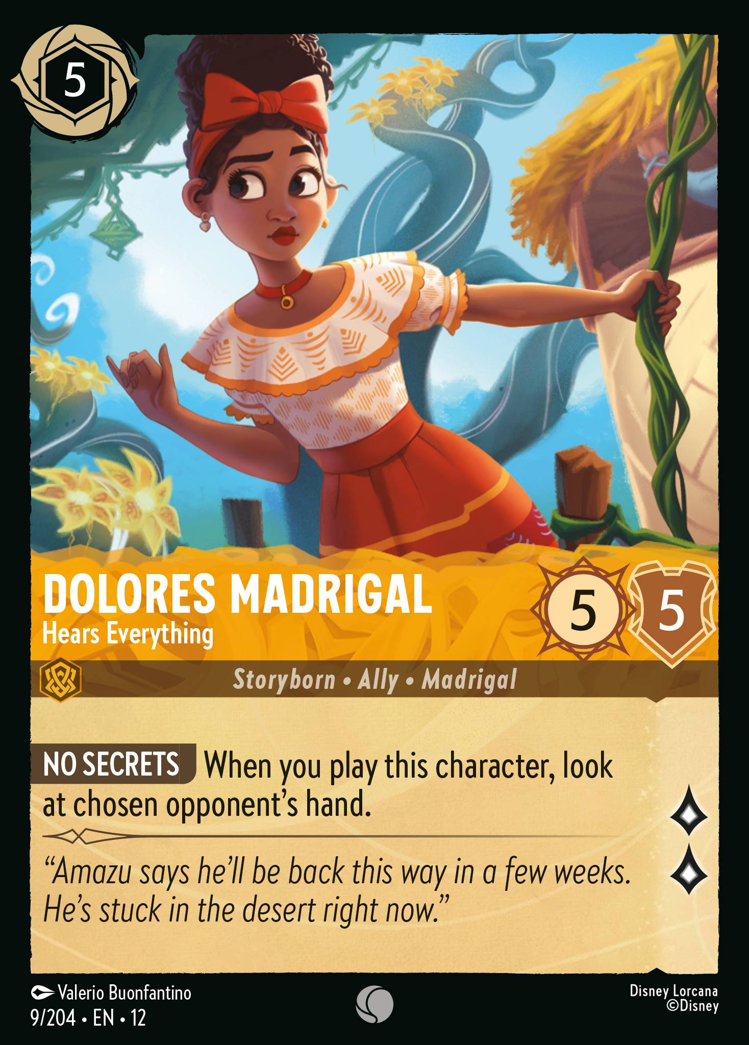 Dolores Madrigal — Hears Everything Disney Lorcana card