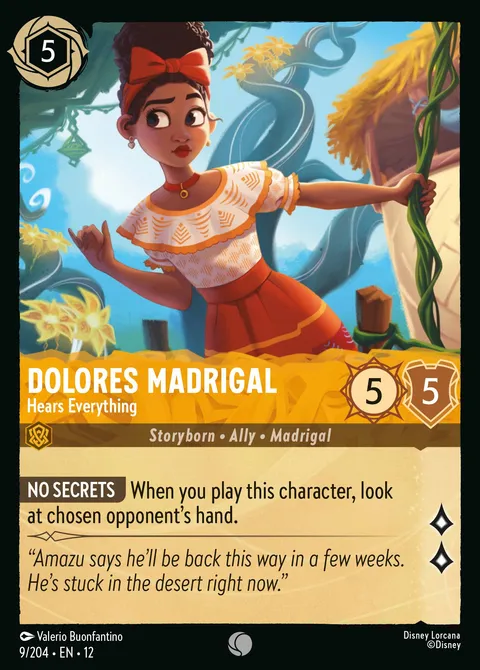 Dolores Madrigal — Hears Everything Disney Lorcana card