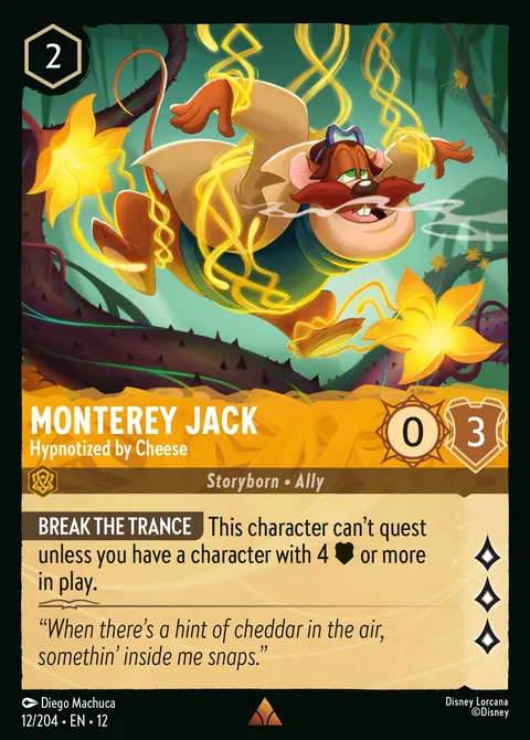 Monterey Jack — Hypnotized by Cheese Disney Lorcana card