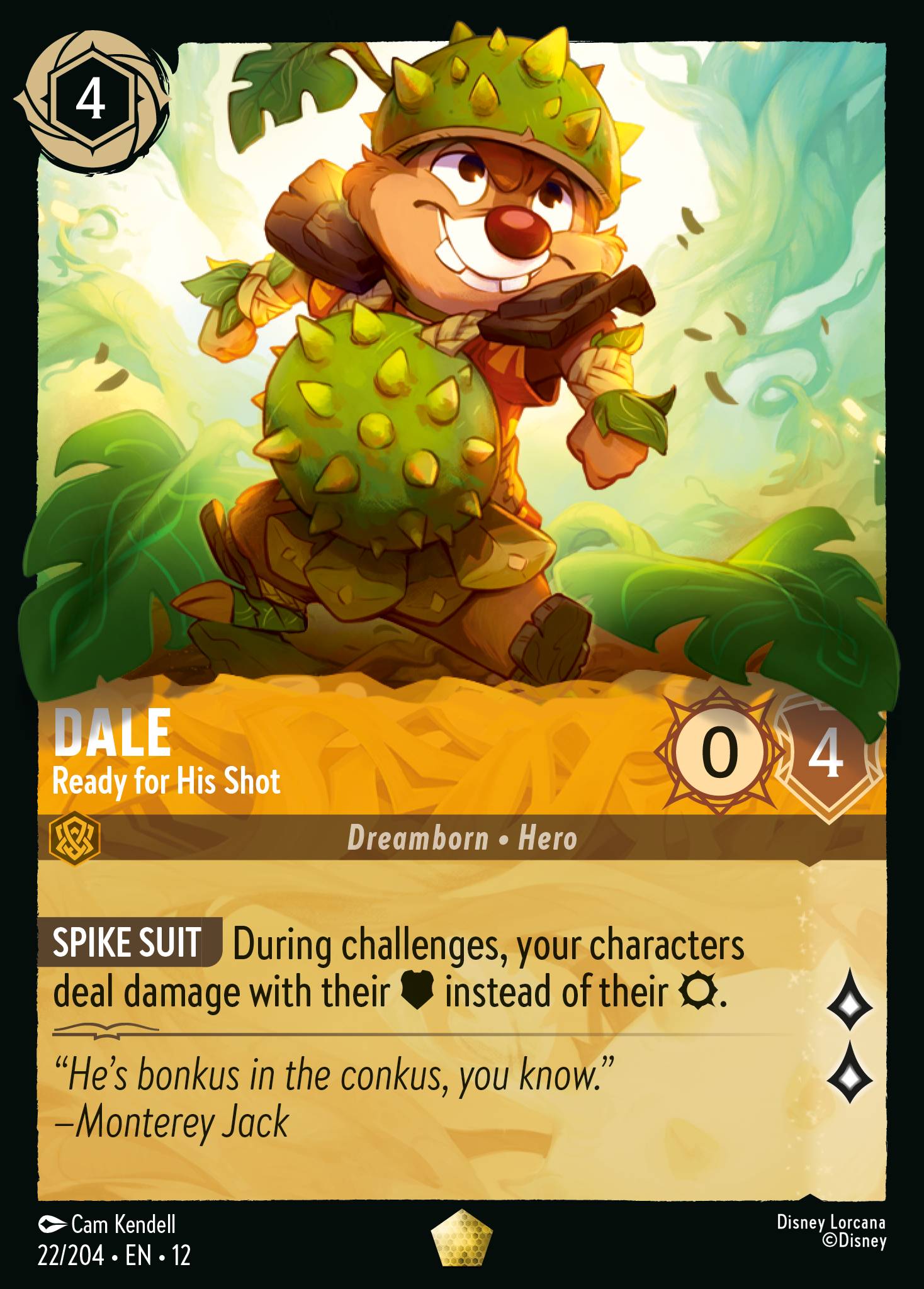 Dale — Ready for His Shot Disney Lorcana card