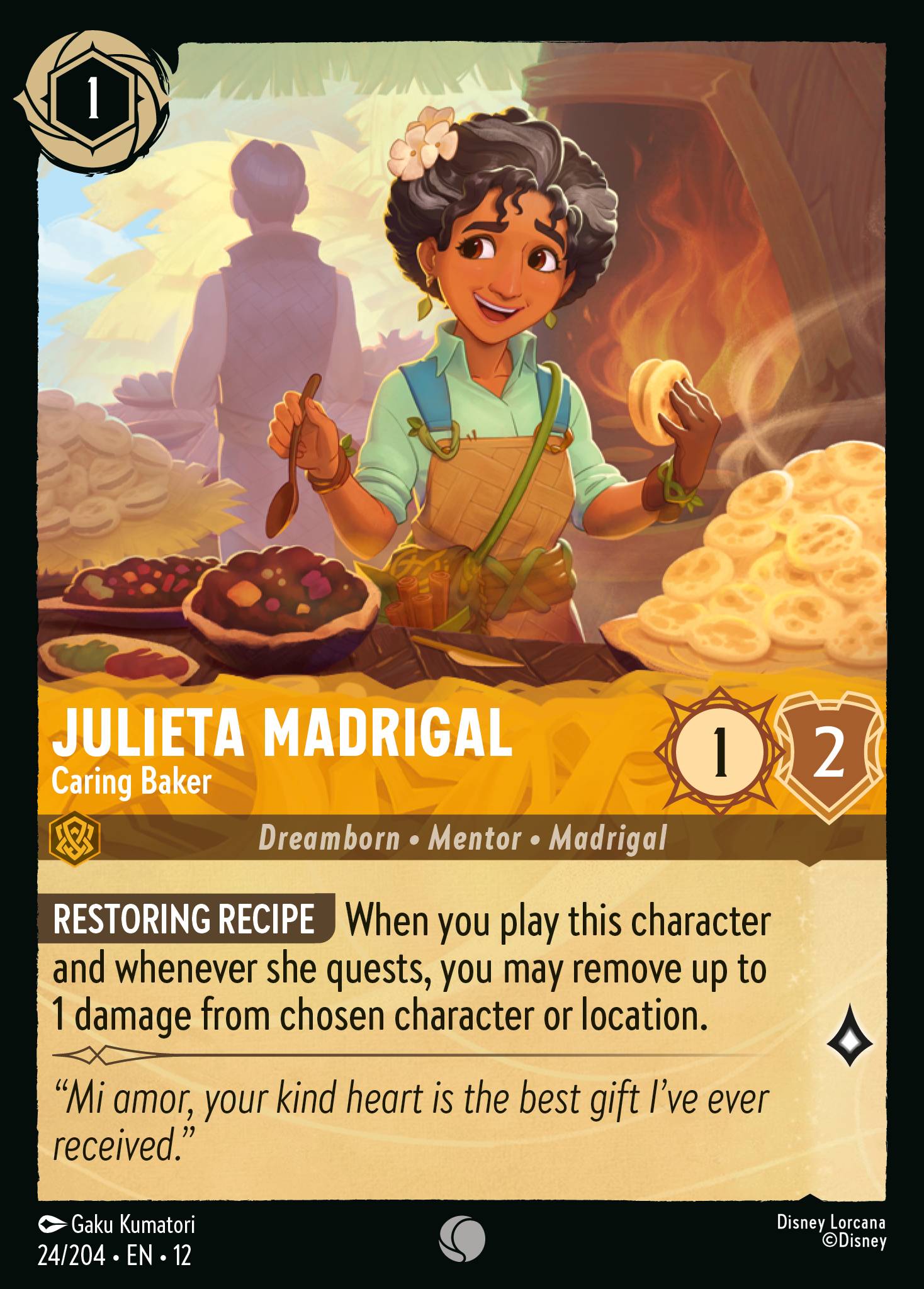 Julieta Madrigal — Caring Baker Disney Lorcana card