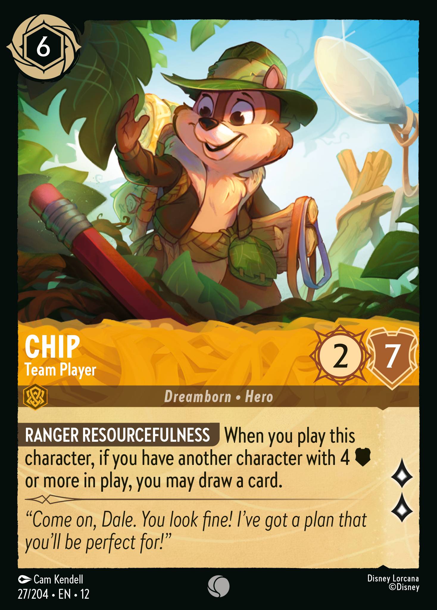 Chip — Team Player Disney Lorcana card