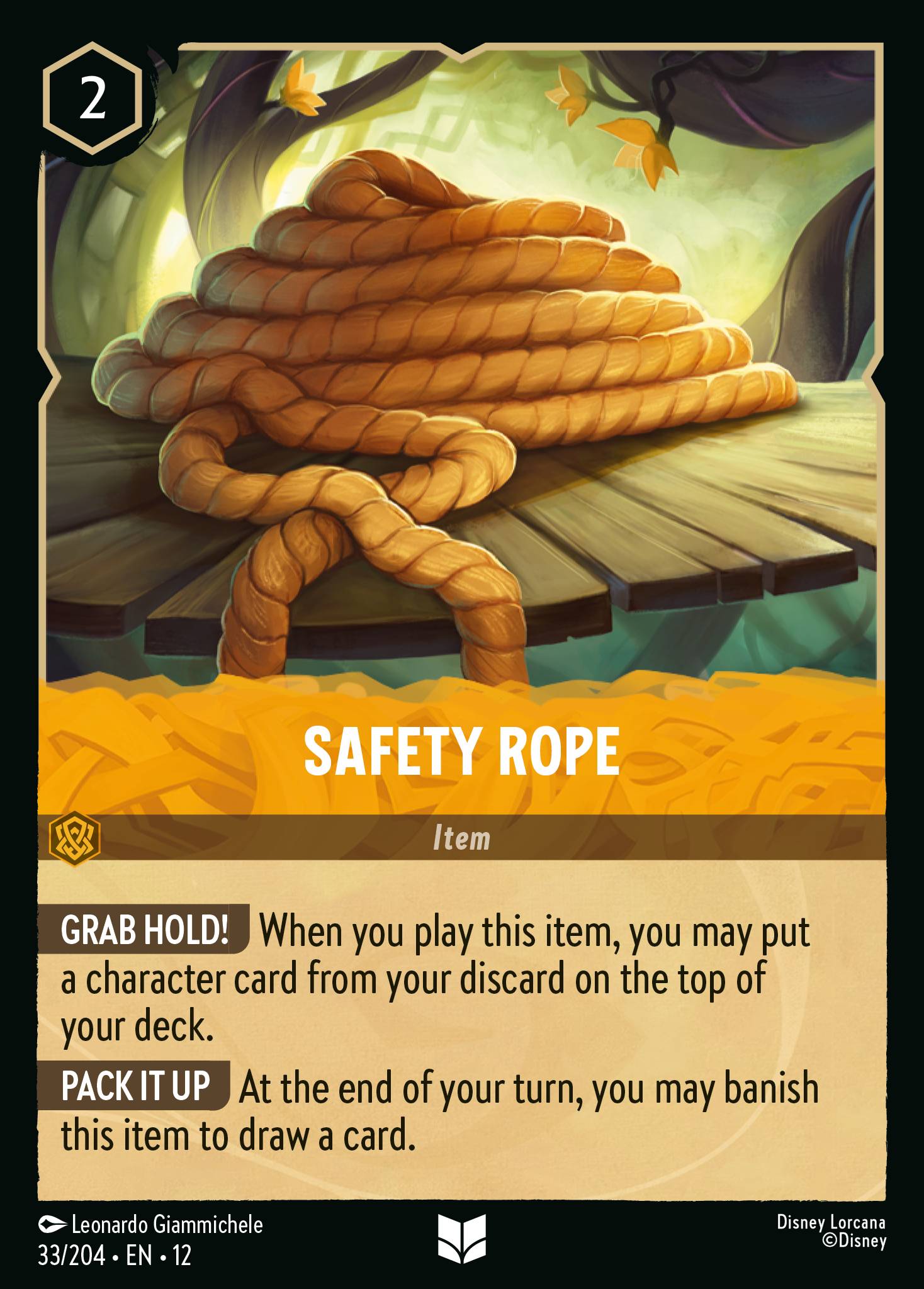 Safety Rope Disney Lorcana card