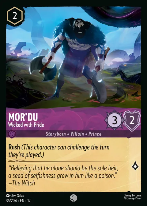 Mor'du — Wicked with Pride Disney Lorcana card