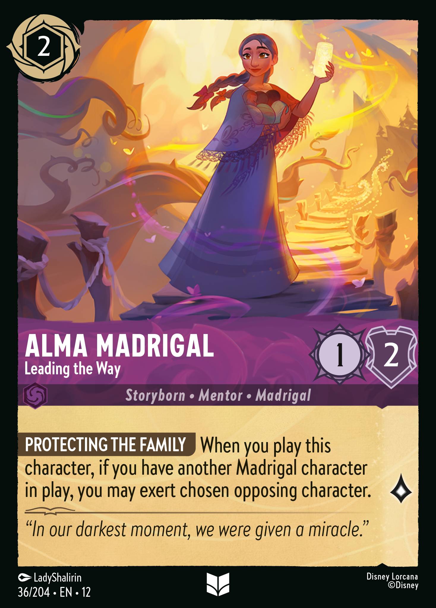 Alma Madrigal — Leading the Way Disney Lorcana card
