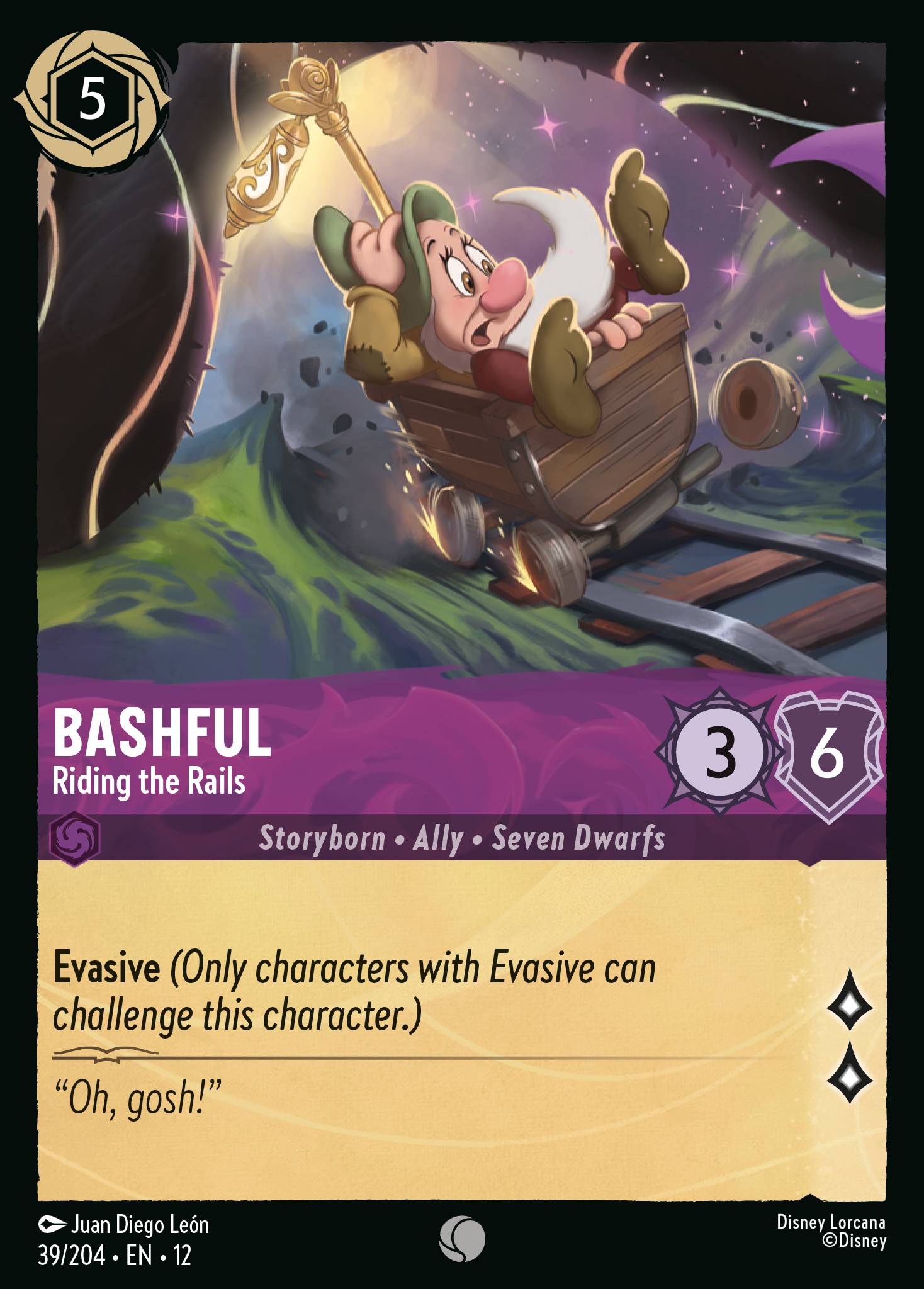 Bashful — Riding the Rails Disney Lorcana card