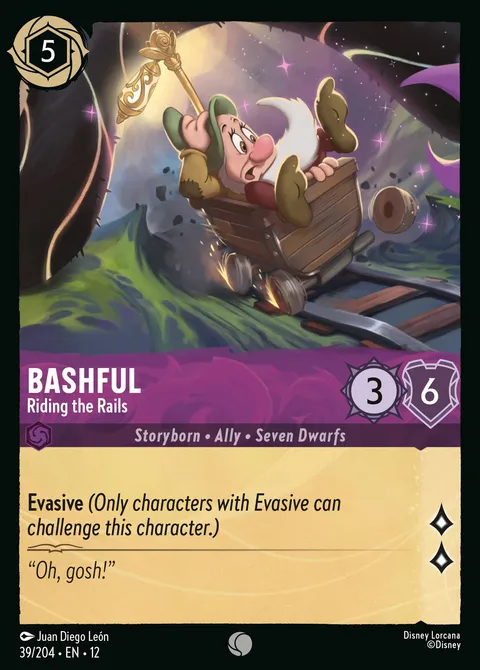 Bashful — Riding the Rails Disney Lorcana card