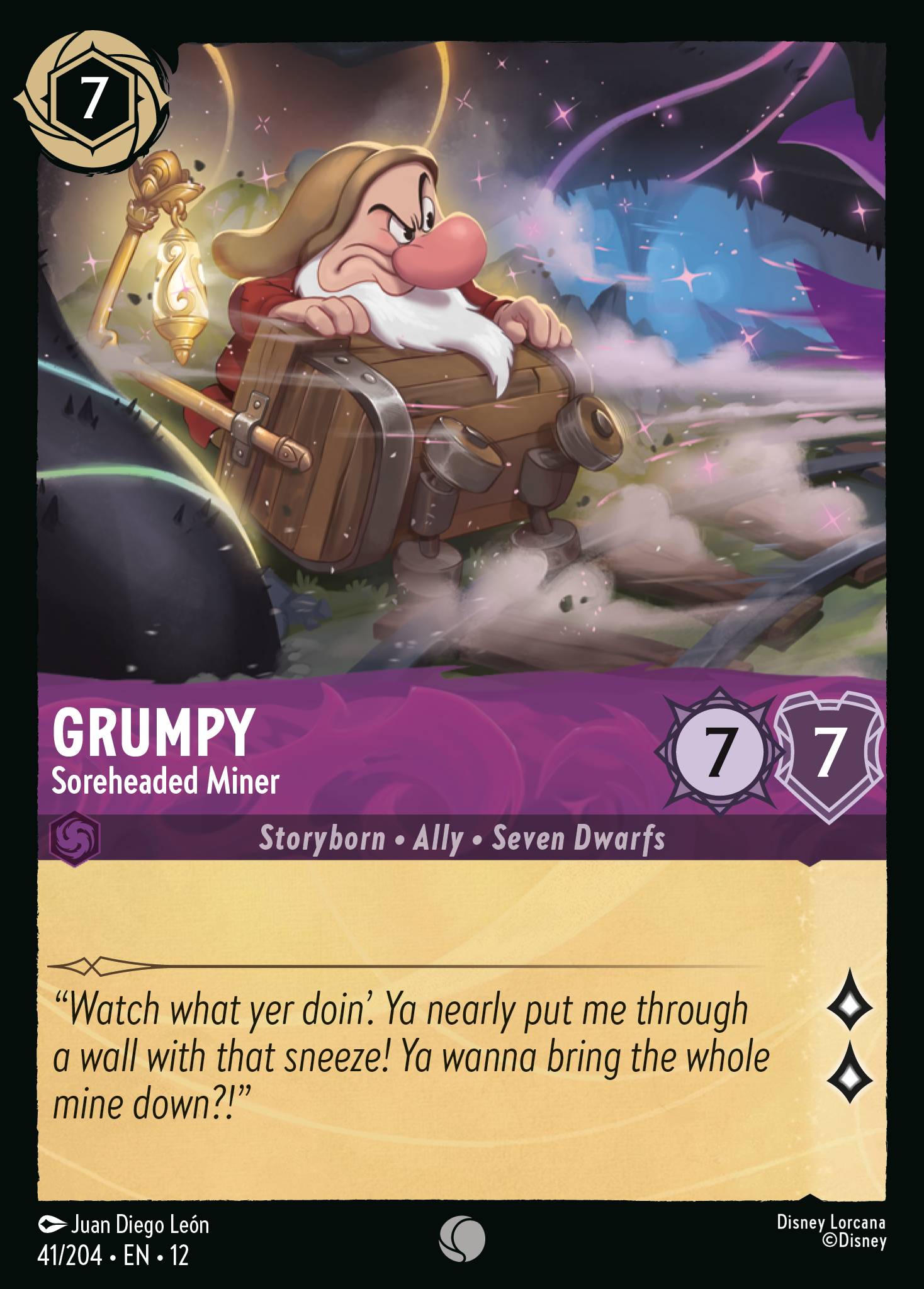 Grumpy — Soreheaded Miner Disney Lorcana card
