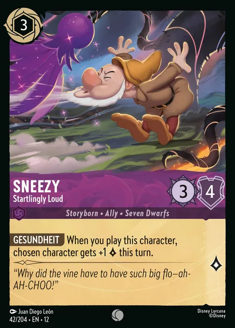 Sneezy — Startlingly Loud Disney Lorcana card