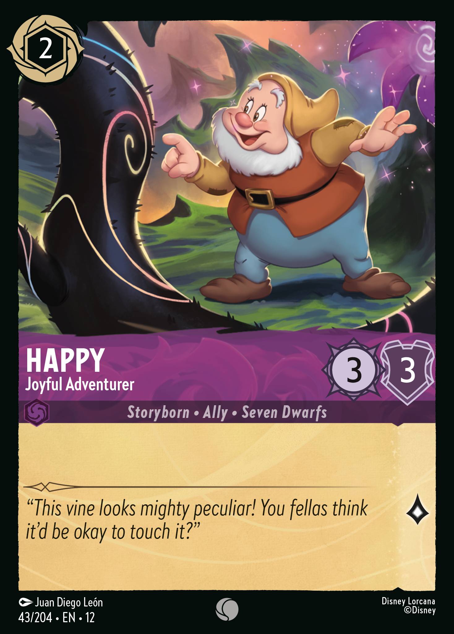 Happy — Joyful Adventurer Disney Lorcana card