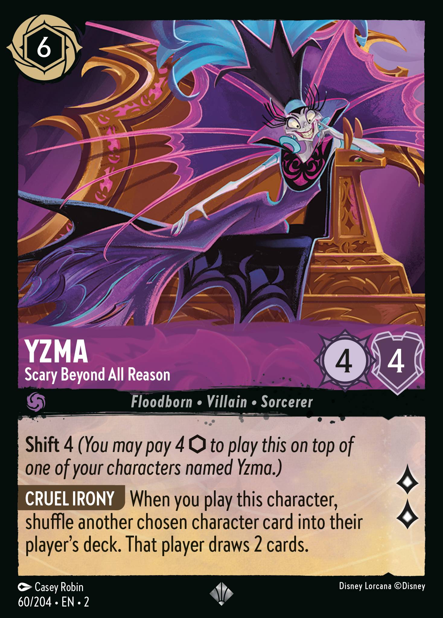 Yzma — Scary Beyond All Reason Disney Lorcana card