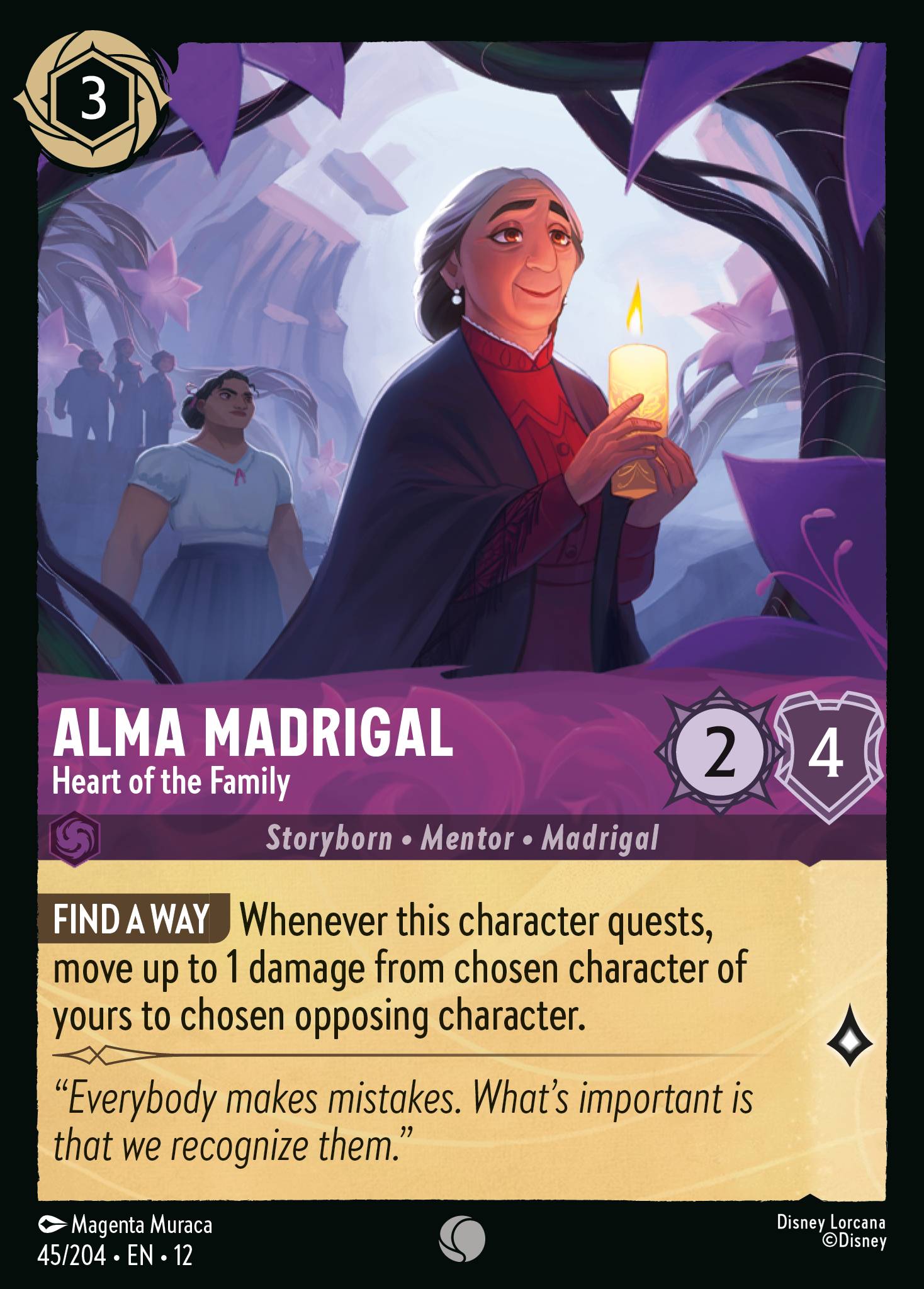 Alma Madrigal — Heart of the Family Disney Lorcana card