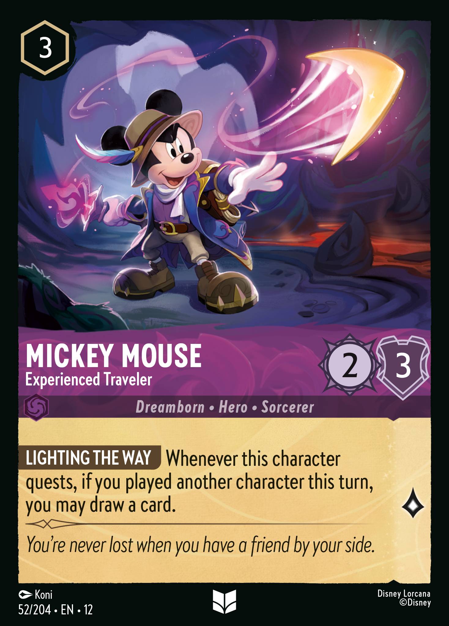 Mickey Mouse — Experienced Traveler Disney Lorcana card