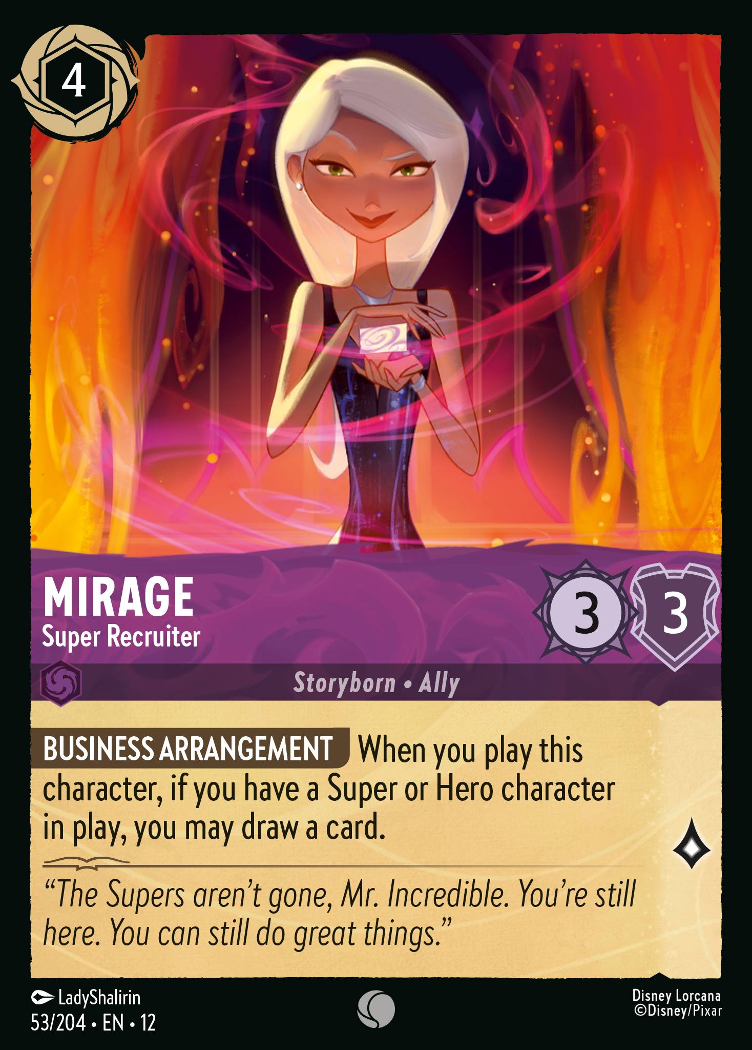 Mirage — Super Recruiter Disney Lorcana card