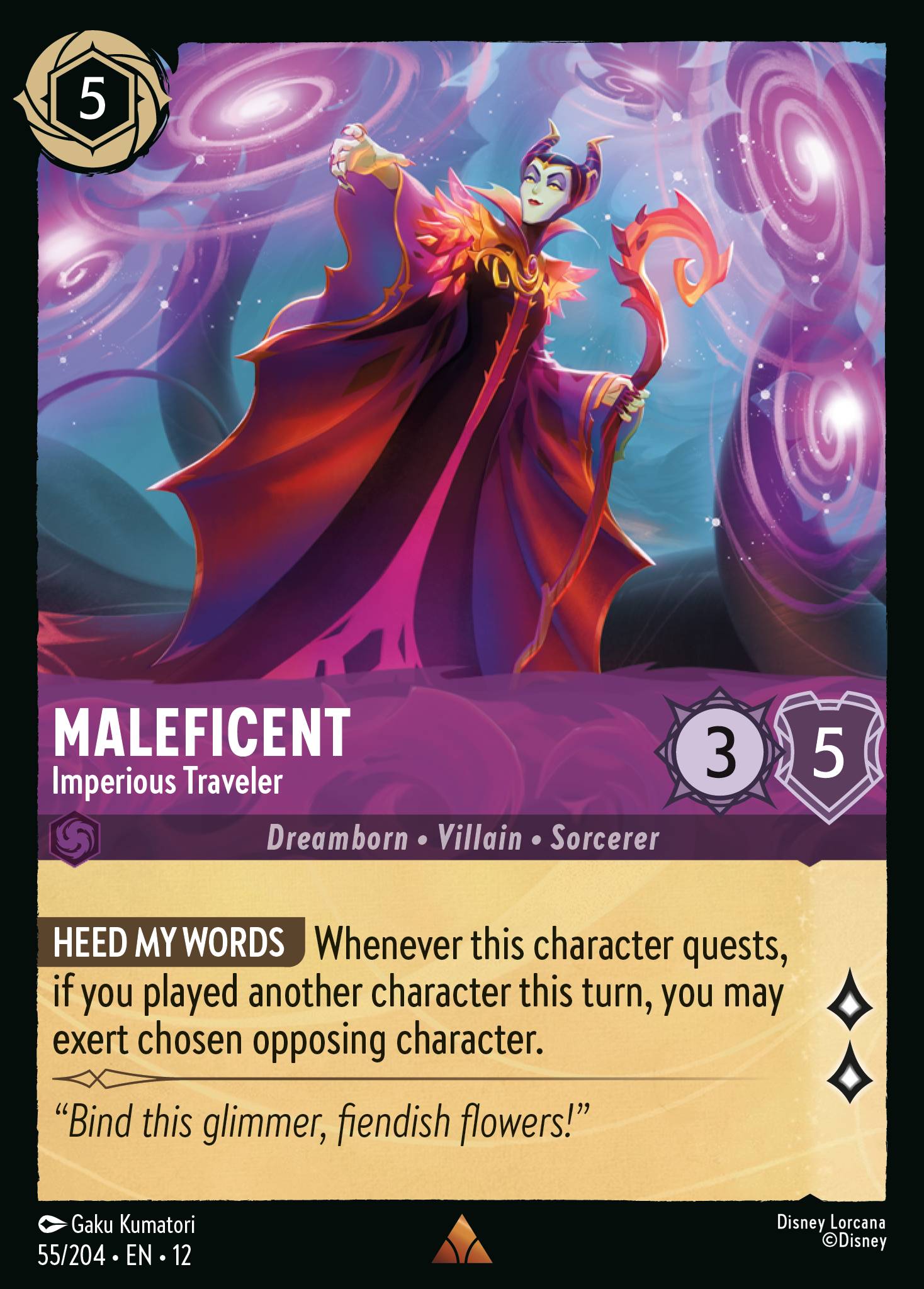 Maleficent — Imperious Traveler Disney Lorcana card