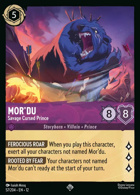 Mor'du — Savage Cursed Prince Disney Lorcana card
