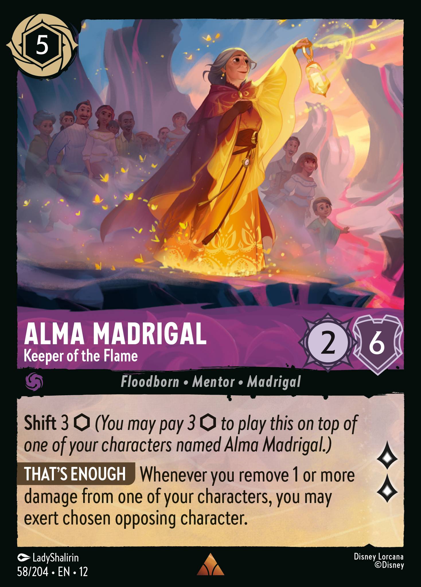 Alma Madrigal — Keeper of the Flame Disney Lorcana card
