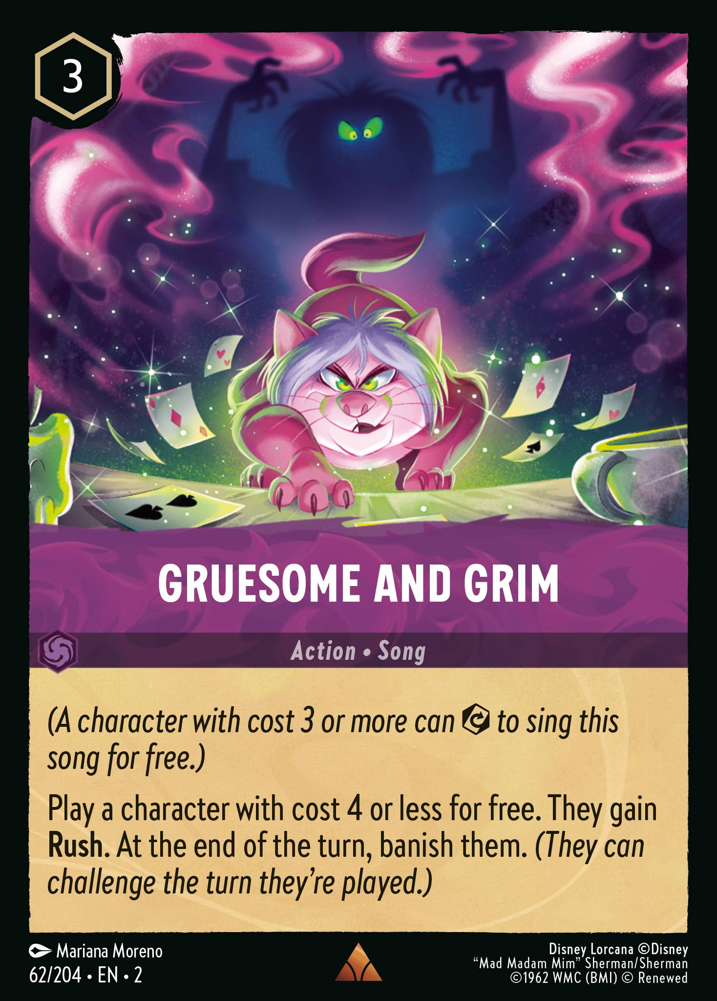 Gruesome and Grim Disney Lorcana card