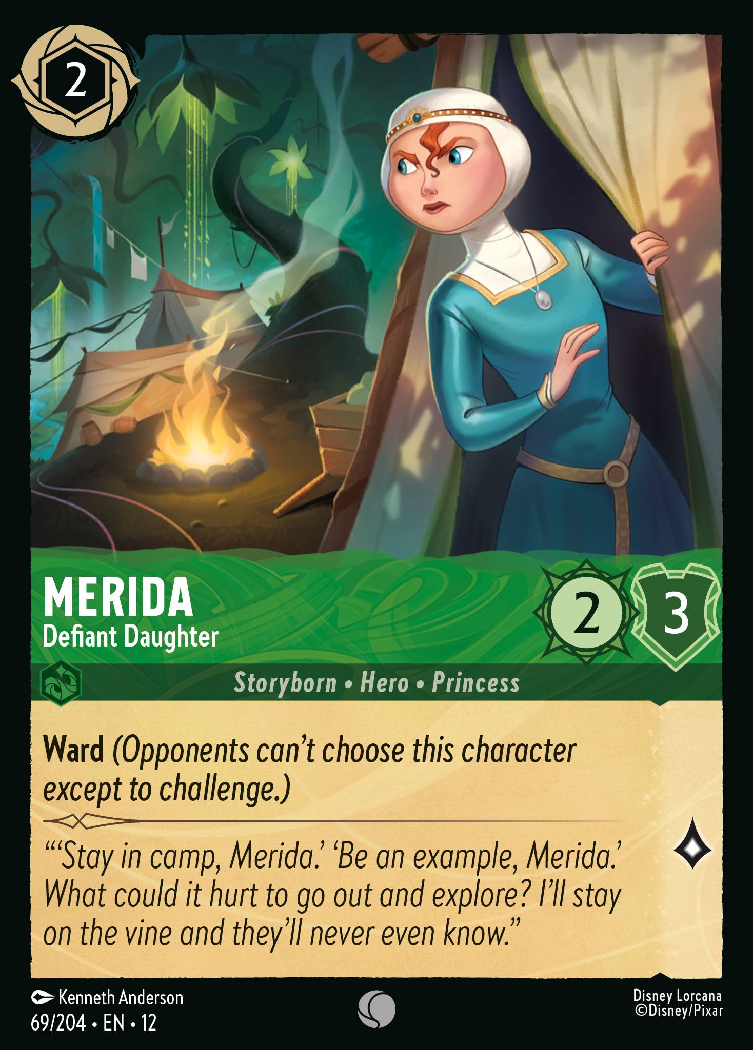 Merida — Defiant Daughter Disney Lorcana card