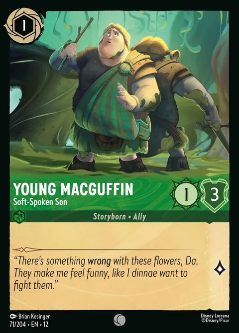 Young MacGuffin — Soft-Spoken Son Disney Lorcana card