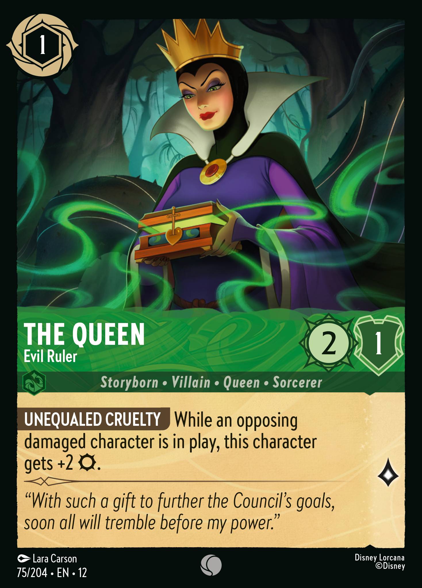 The Queen — Evil Ruler Disney Lorcana card