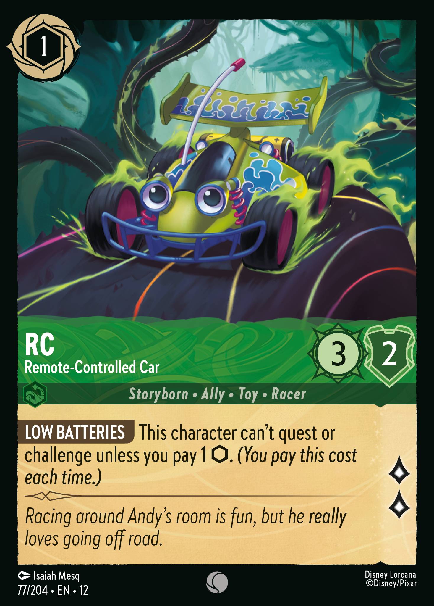 RC — Remote-Controlled Car Disney Lorcana card