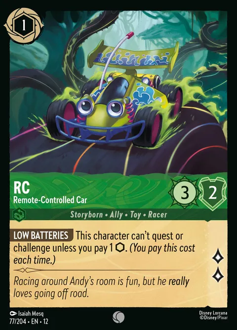 RC — Remote-Controlled Car Disney Lorcana card
