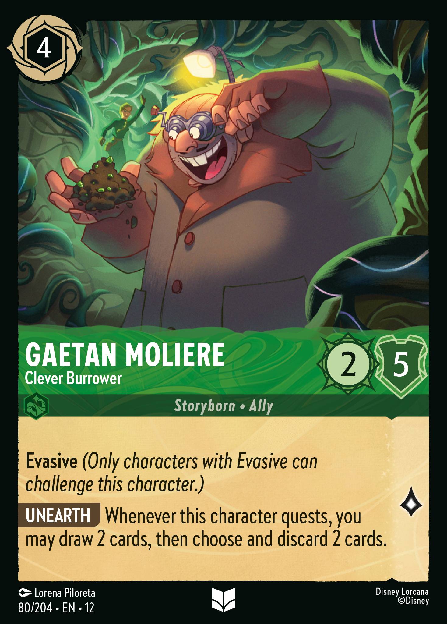 Gaetan Moliere — Clever Burrower Disney Lorcana card