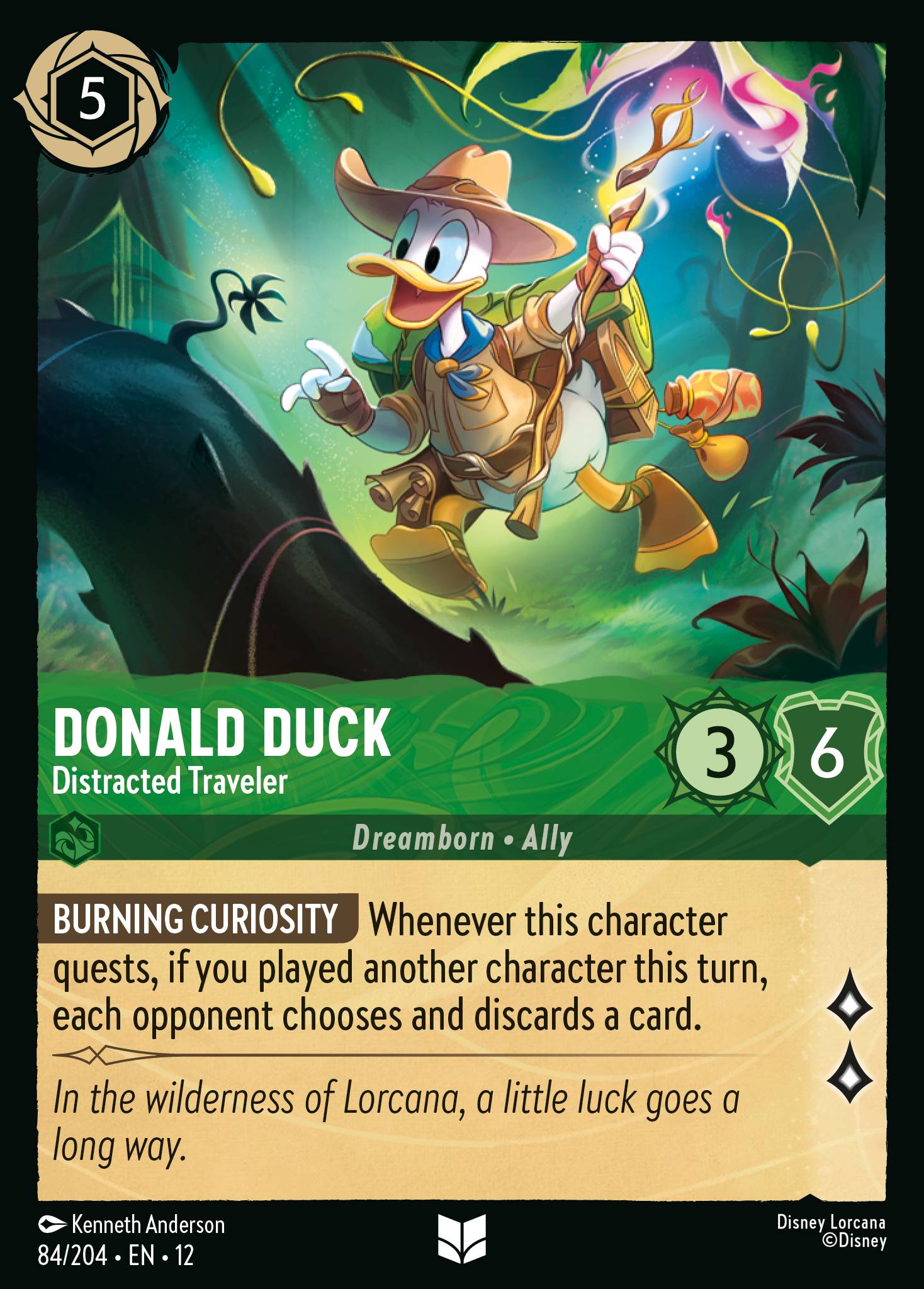 Donald Duck — Distracted Traveler Disney Lorcana card