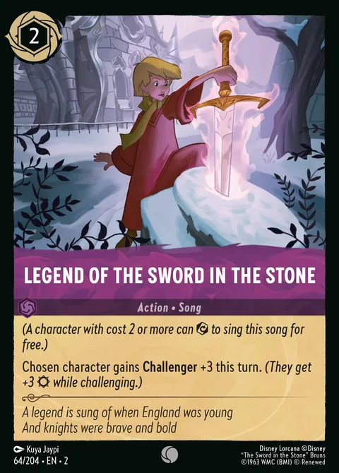 Legend of the Sword in the Stone Disney Lorcana card