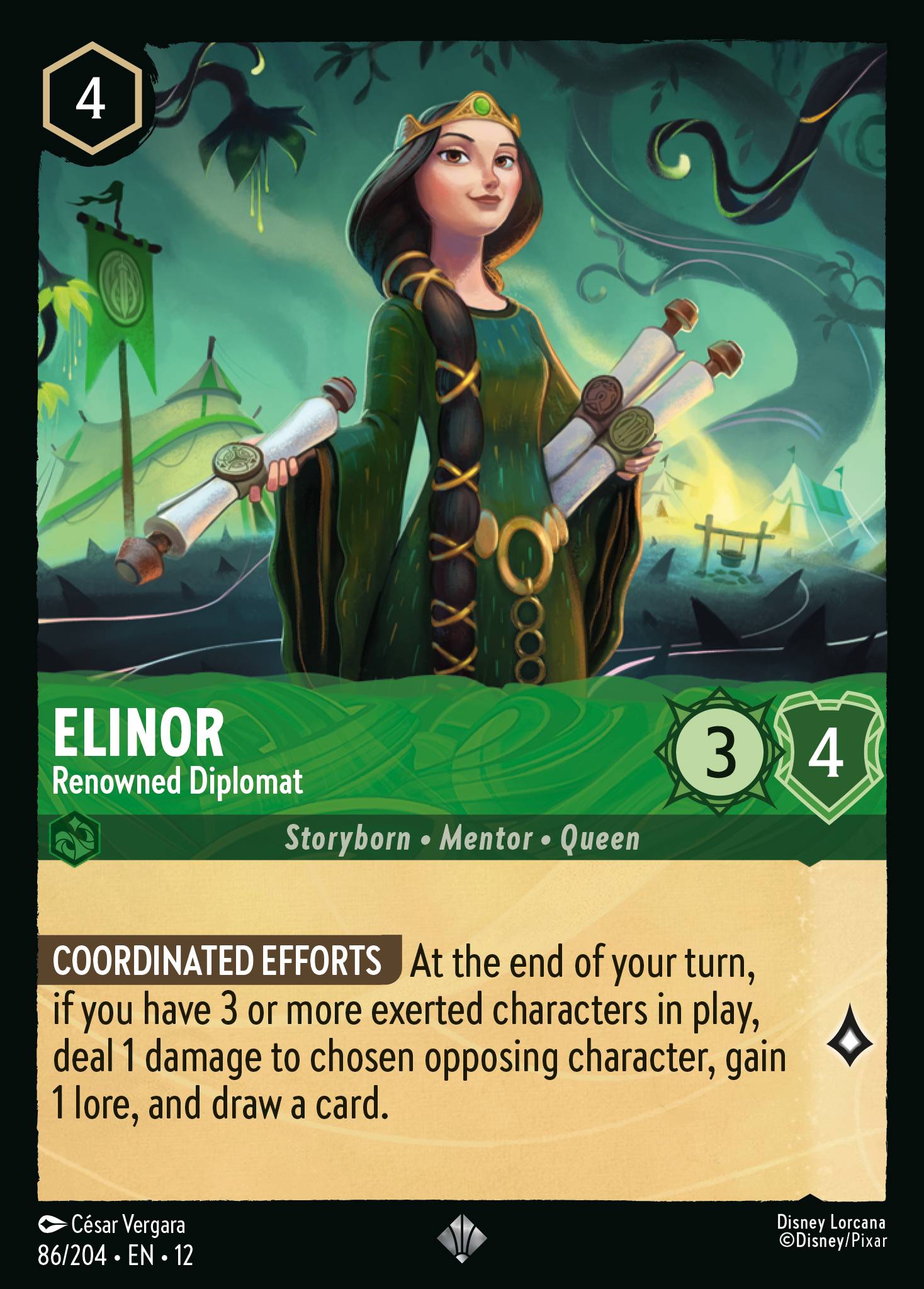 Elinor — Renowned Diplomat Disney Lorcana card