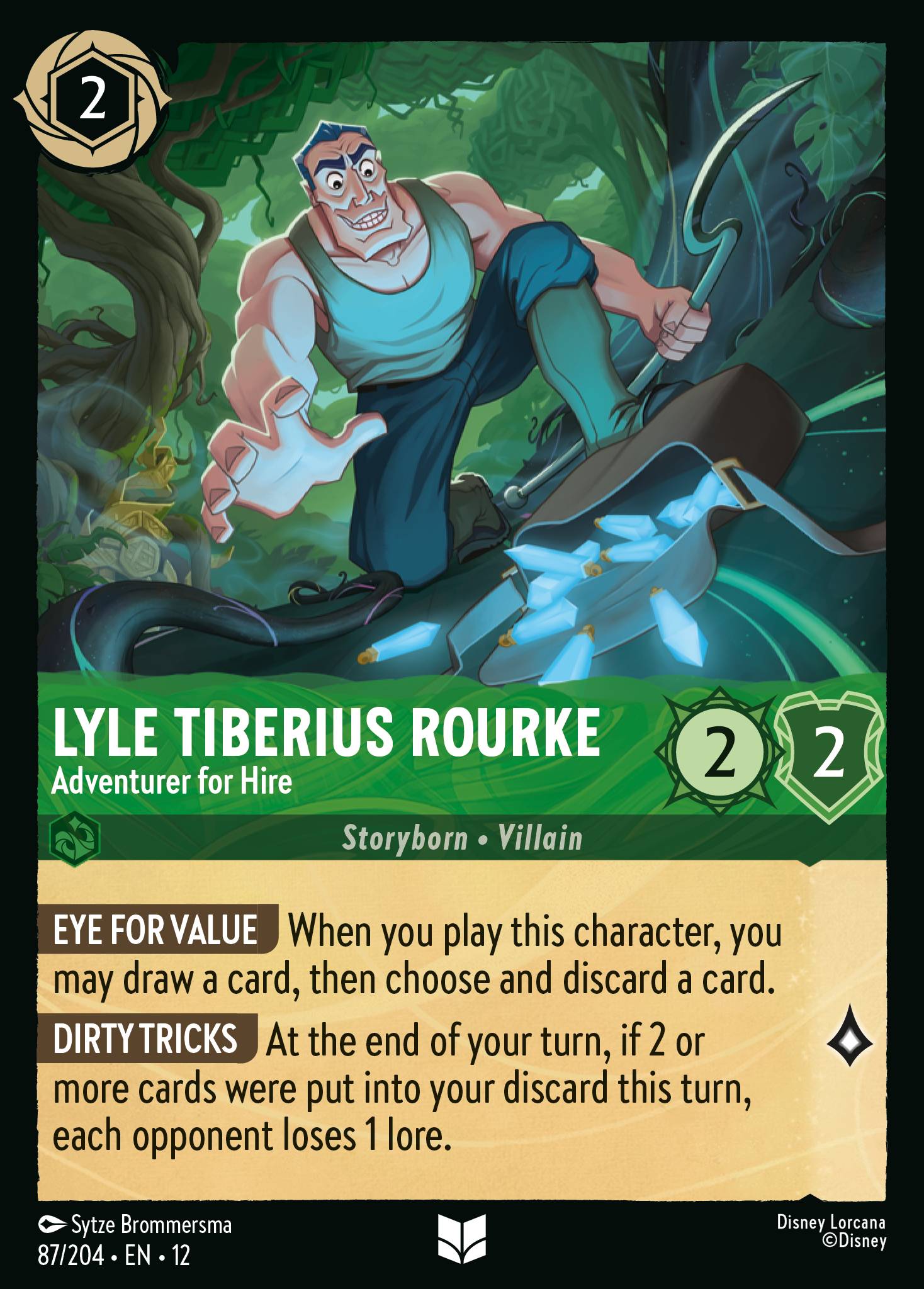 Lyle Tiberius Rourke — Adventurer for Hire Disney Lorcana card