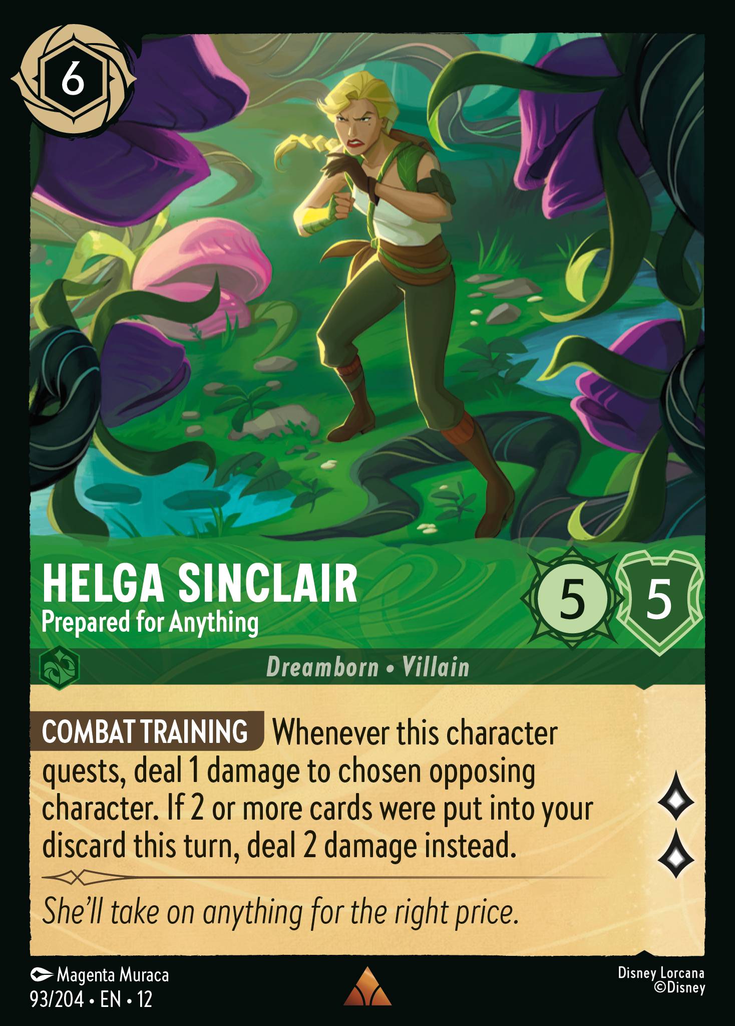 Helga Sinclair — Prepared for Anything Disney Lorcana card