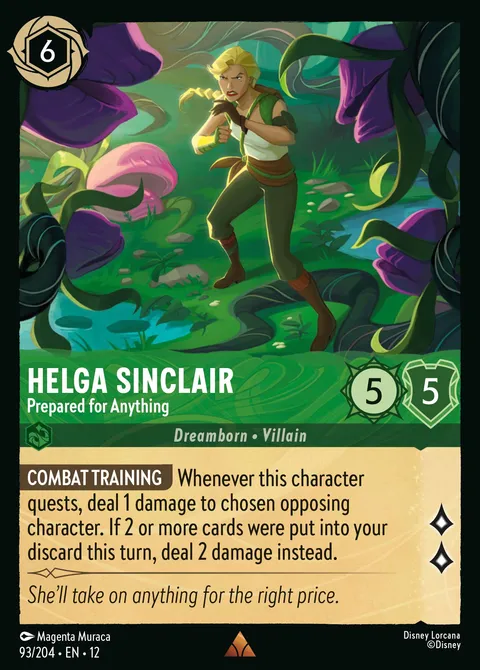 Helga Sinclair — Prepared for Anything Disney Lorcana card