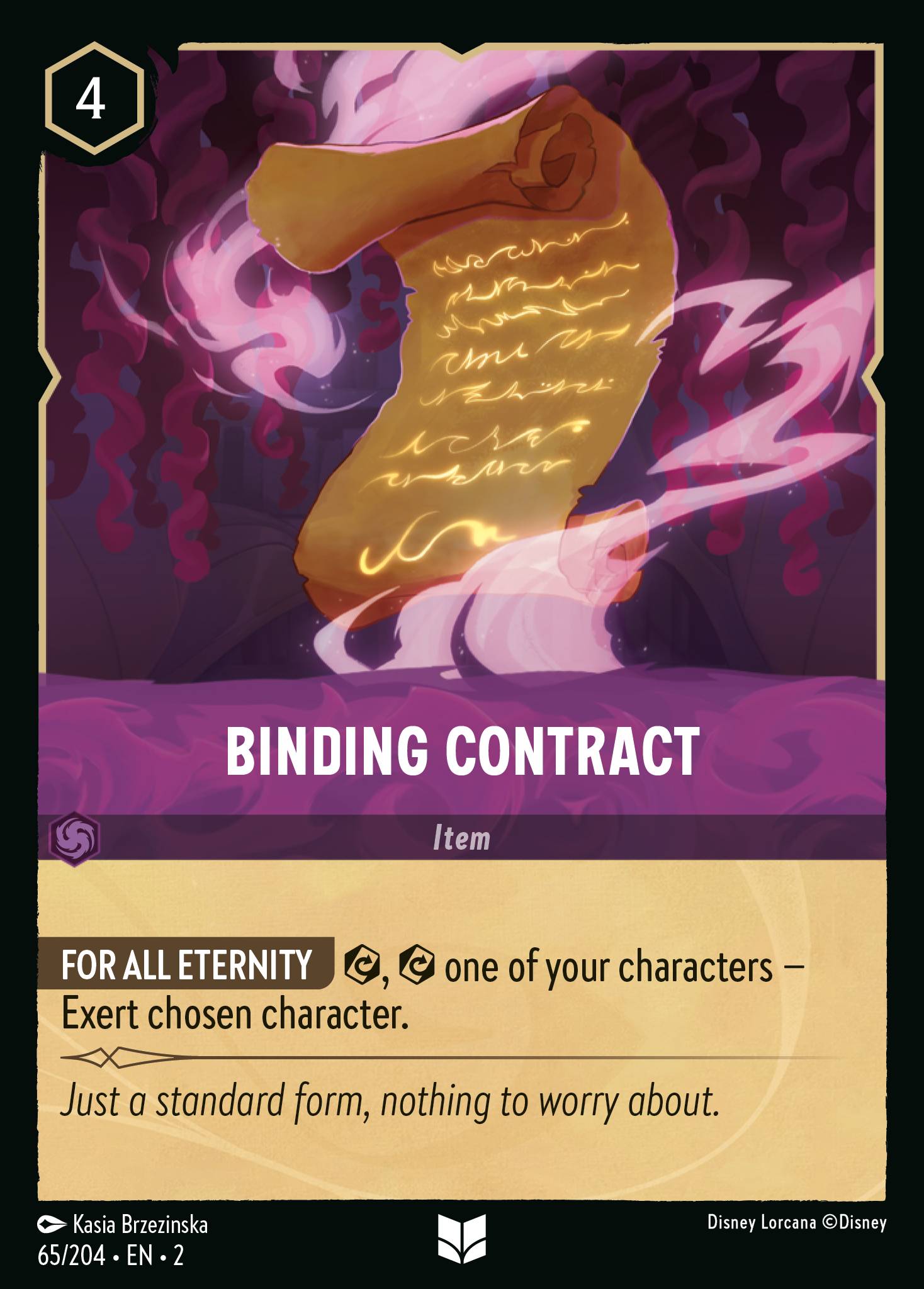 Binding Contract Disney Lorcana card