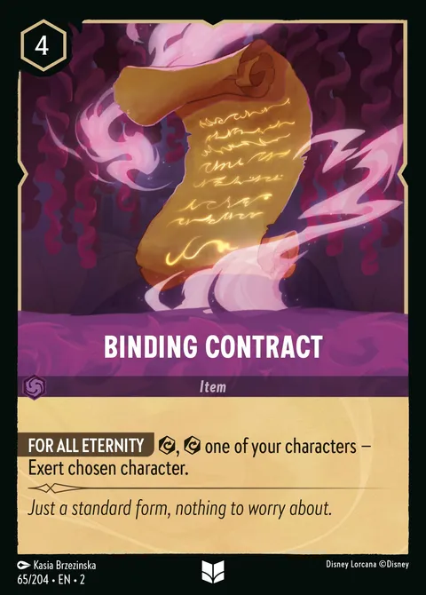 Binding Contract Disney Lorcana card