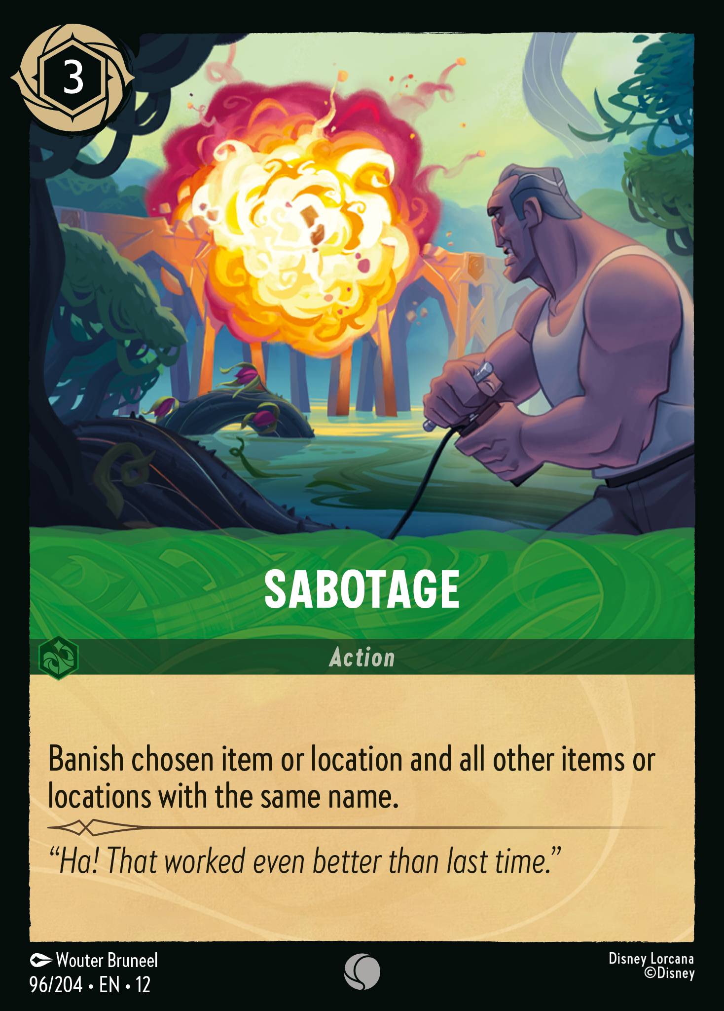 Sabotage Disney Lorcana card