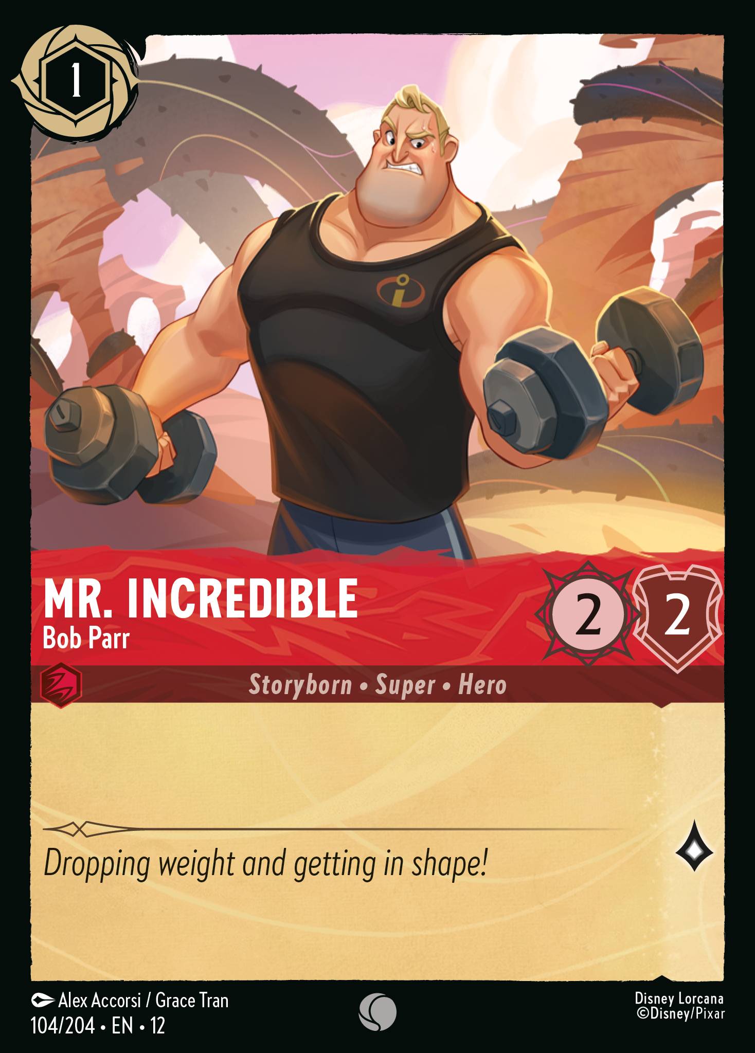 Mr. Incredible — Bob Parr Disney Lorcana card