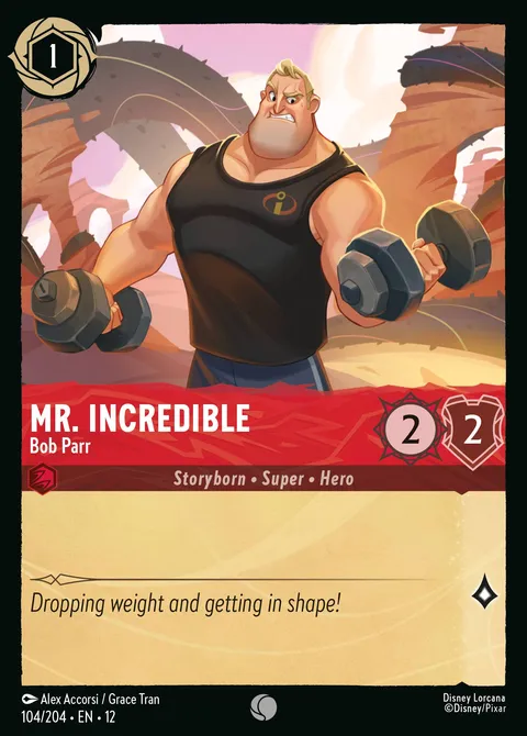 Mr. Incredible — Bob Parr Disney Lorcana card