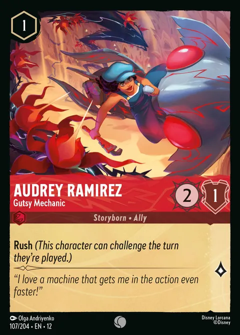 Audrey Ramirez — Gutsy Mechanic Disney Lorcana card
