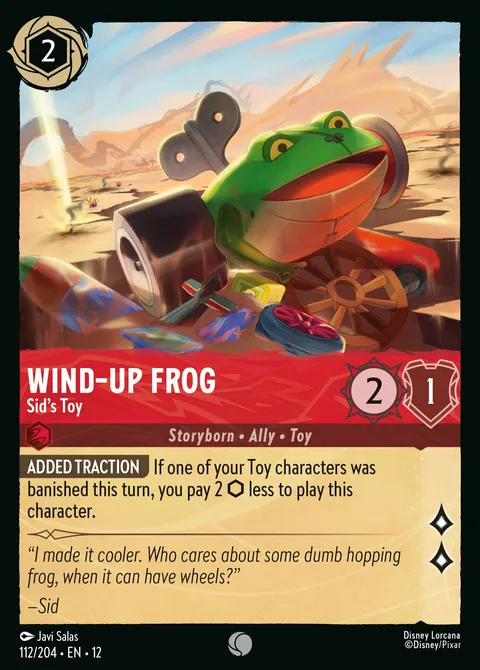 Wind-Up Frog — Sid's Toy Disney Lorcana card