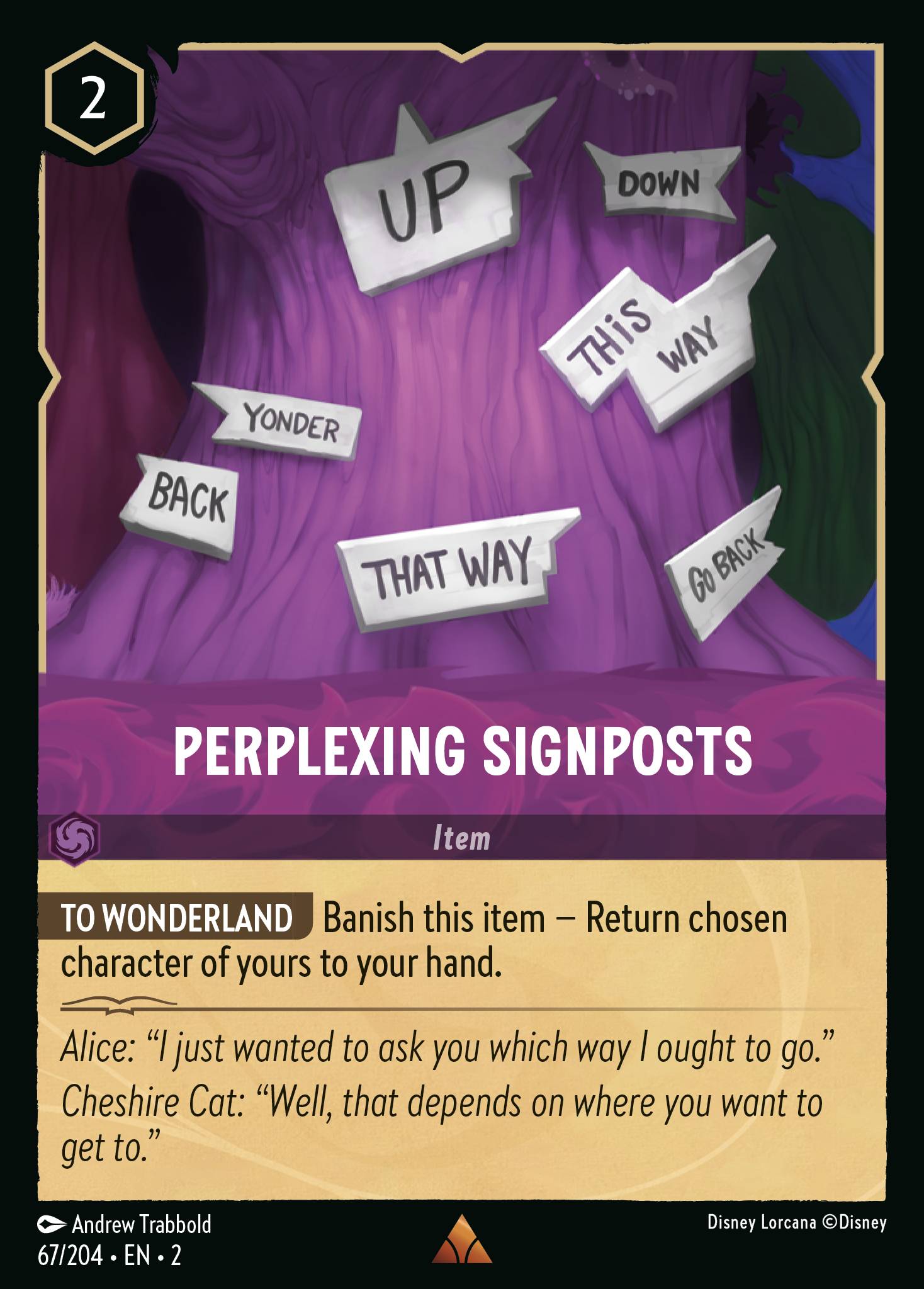 Perplexing Signposts Disney Lorcana card