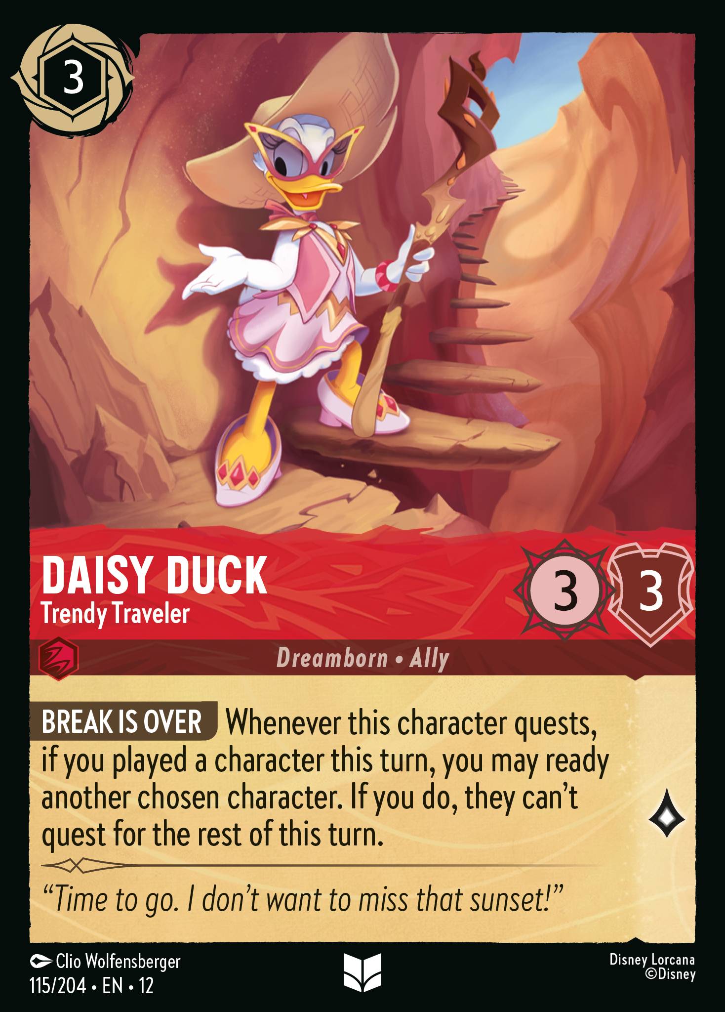 Daisy Duck — Trendy Traveler Disney Lorcana card